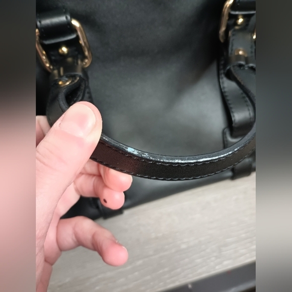 Spartina 449 daufuskie island Black Hollecker Satchel Purse Nubuck Leather - Picture 6 of 16